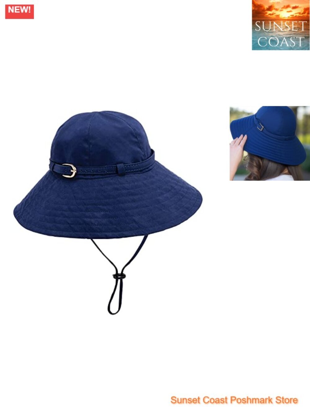 Women's Waterproof Rain & Sun Bucket Hat UV Protection Adjustable Chinstrap